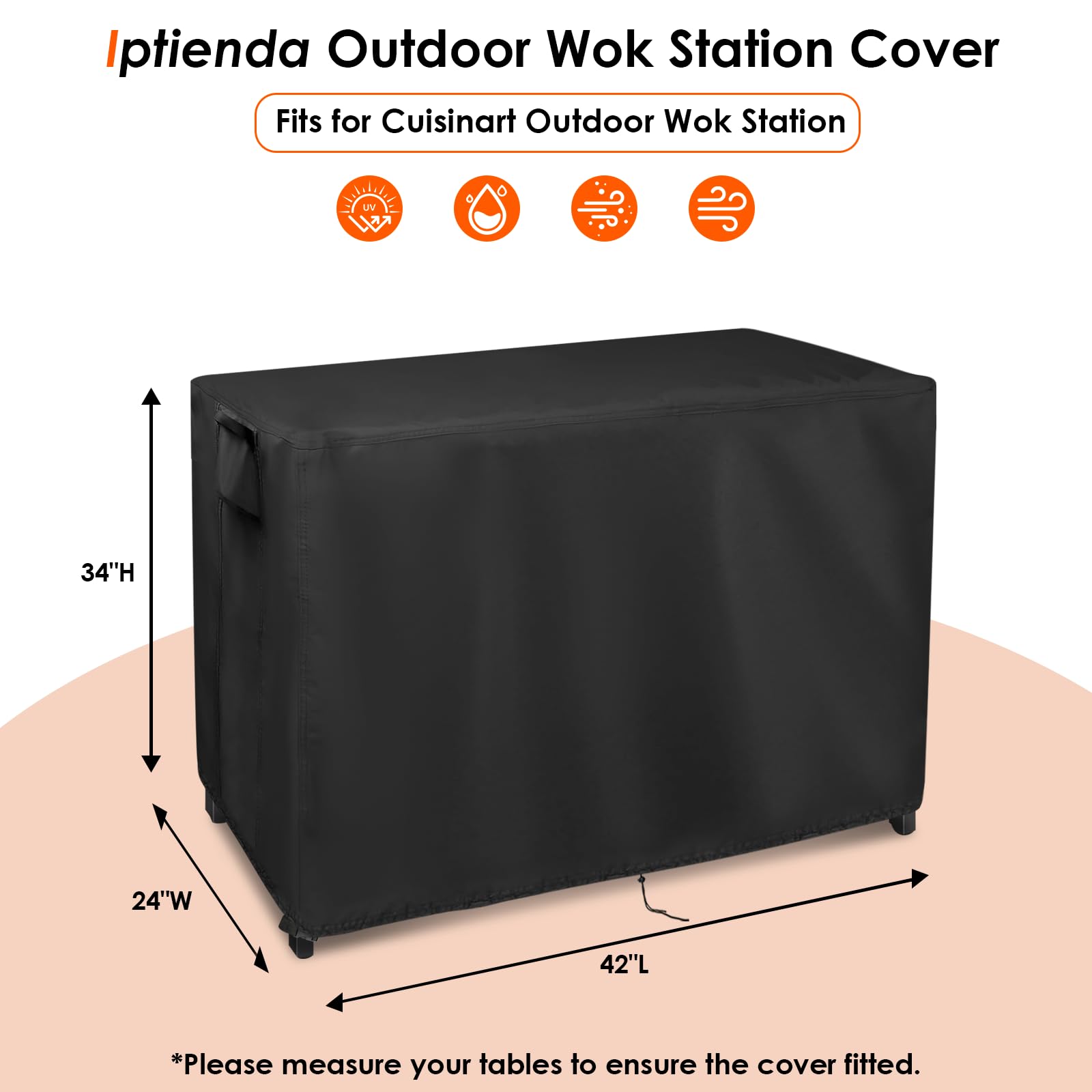 Iptienda close-up of 420D Oxford fabric texture, shows tear resistance and waterproofing