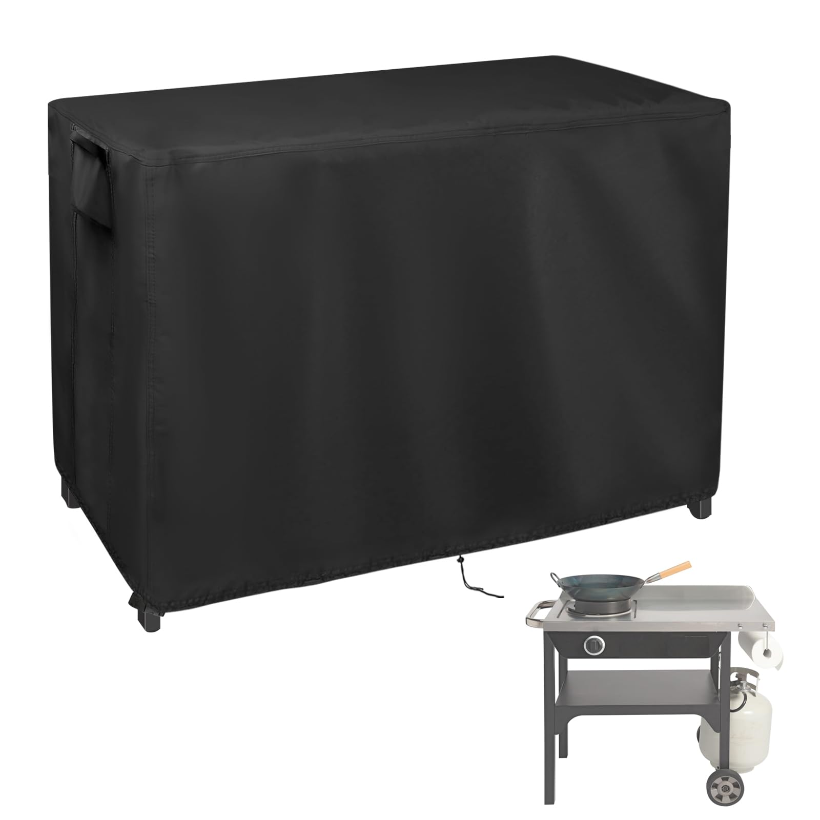 Iptienda front view cover protecting wok station, durable weather protection