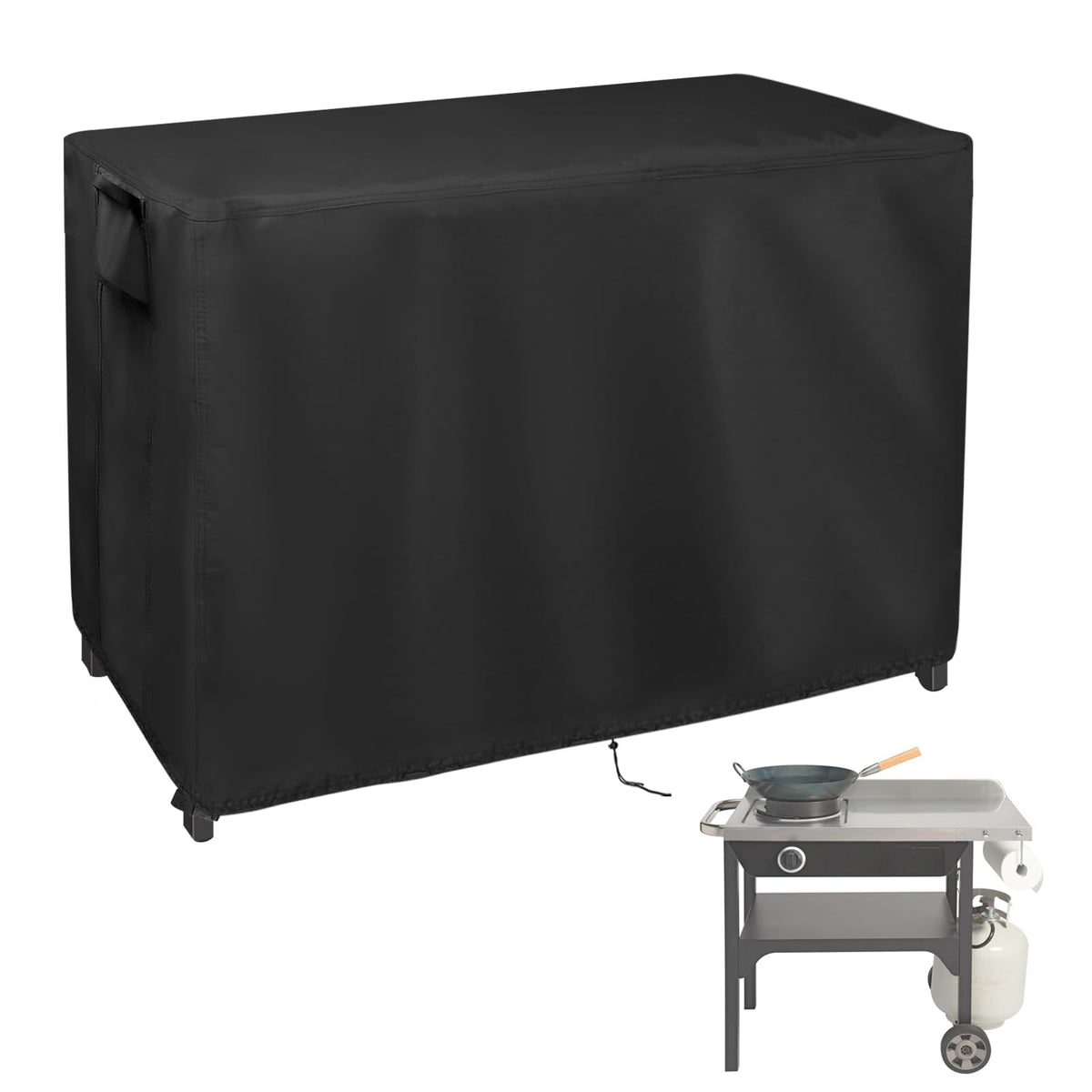 Iptienda front view cover protecting wok station, durable weather protection