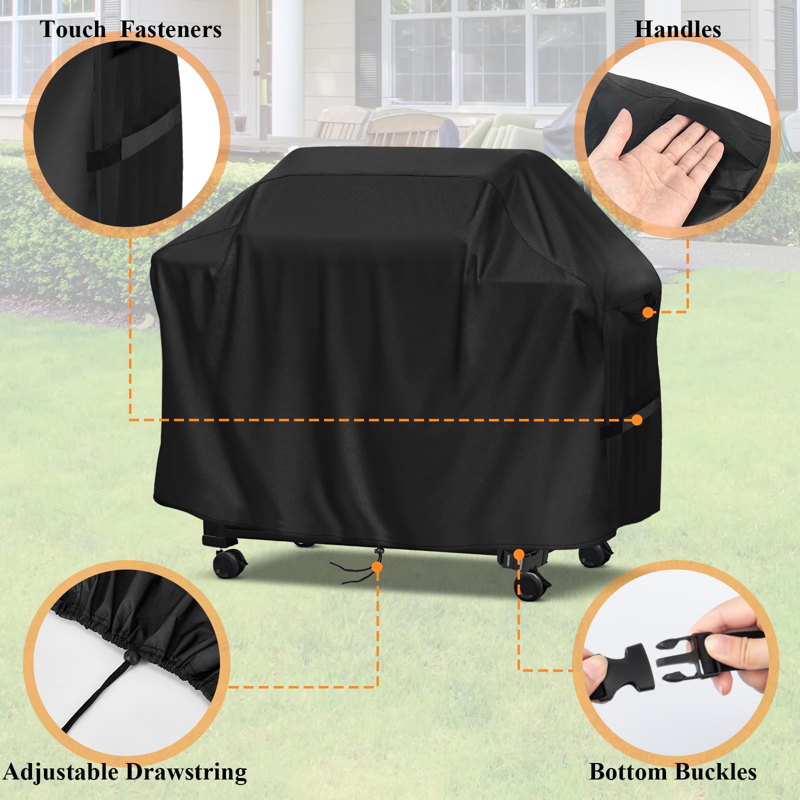Iptienda cover on Weber Slate 36-inch griddle for full coverage