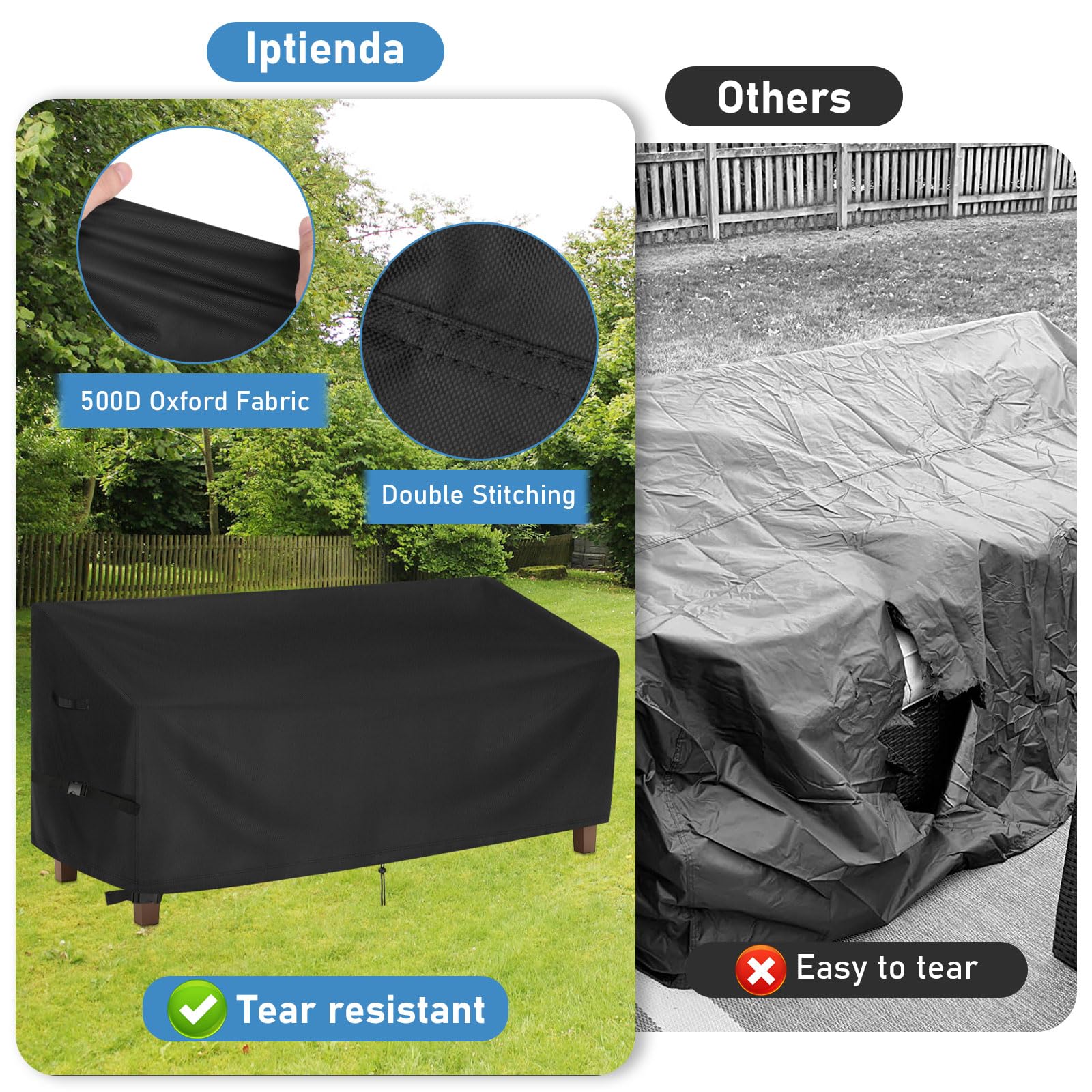 Iptienda seam and waterproof strip detail preventing water penetration