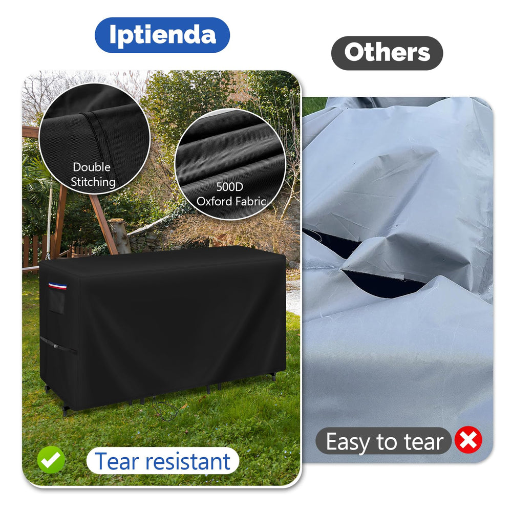 Iptienda seam detail with waterproof strip preventing water seepage and damage