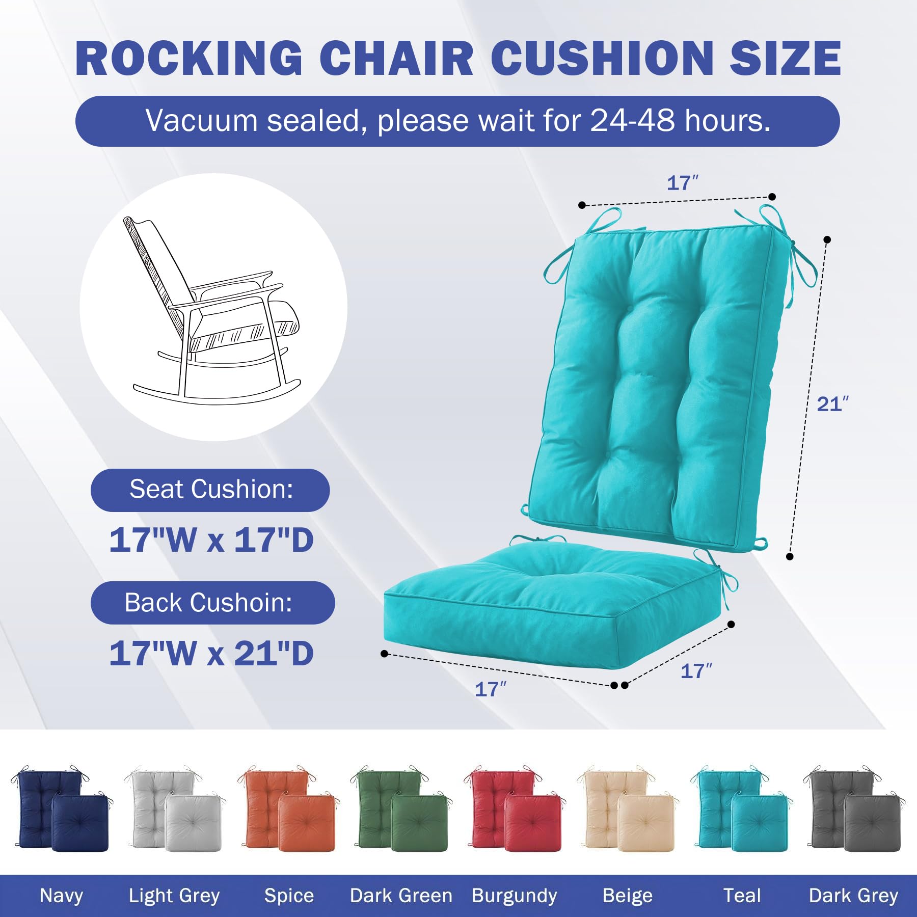 IPYNBAP close-up of back cushion in teal highlighting tufted texture and supportive shape