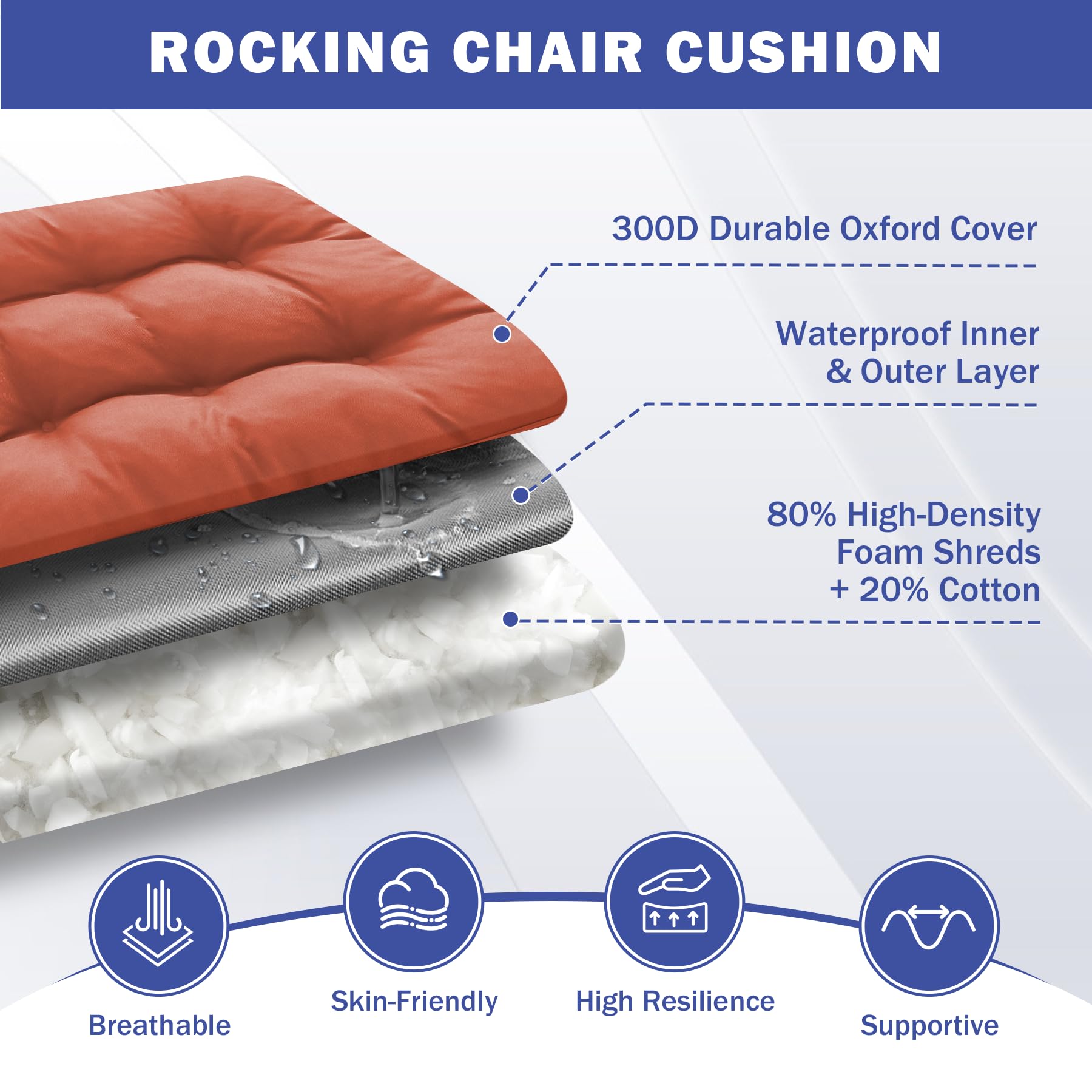 IPYNBAP back cushion label and stitching detail demonstrating quality