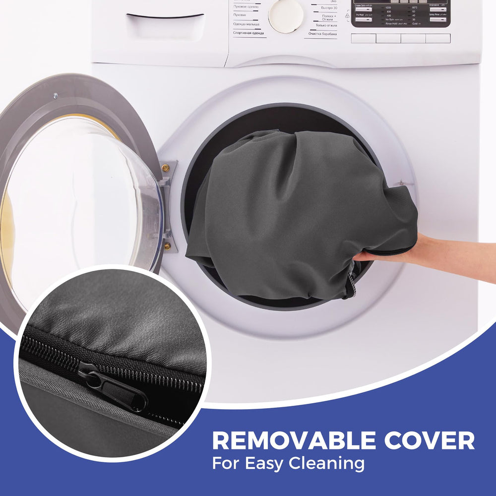 IPYNBAP cushion being carried by handle for easy transport and quick repositioning