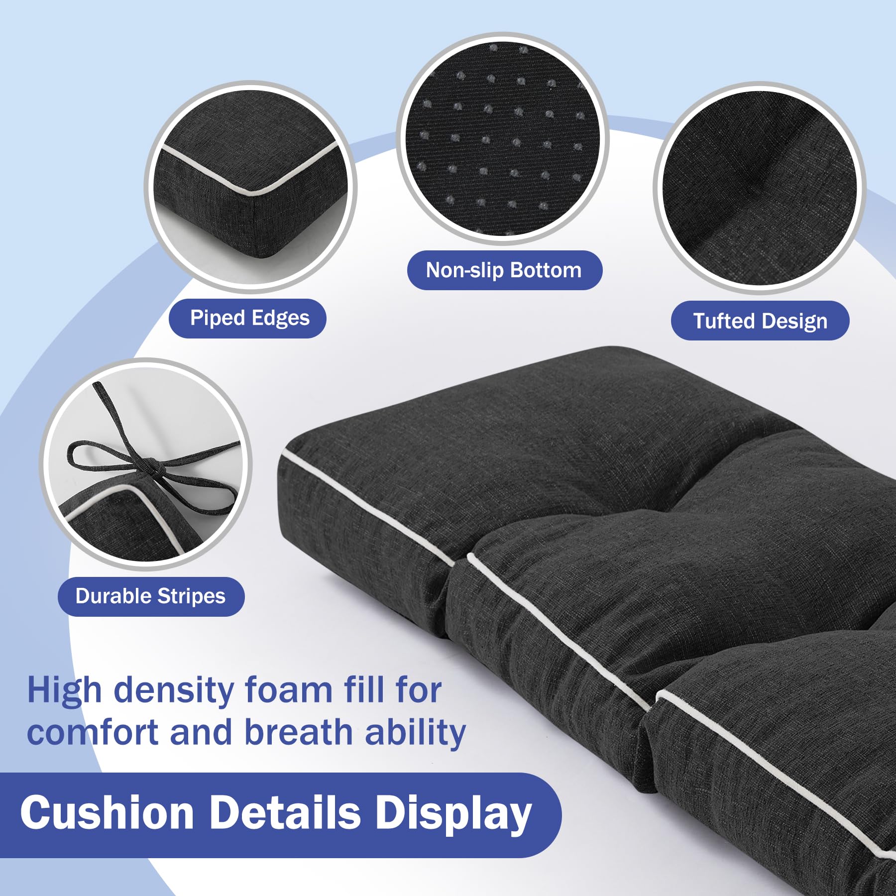 IPYNBAP cushion on porch swing illustrating comfort and outdoor-ready design