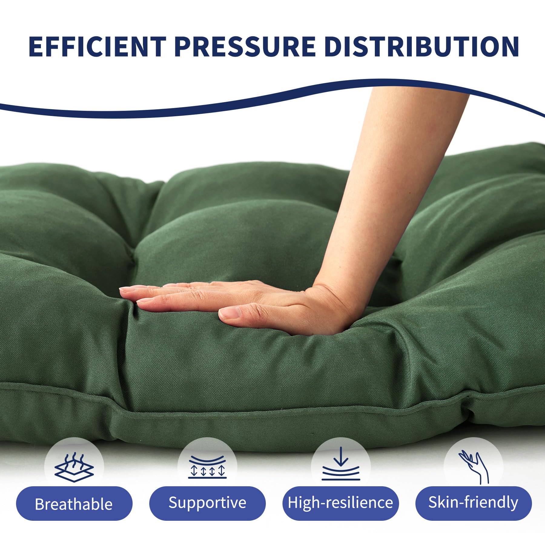 IPYNBAP cushion vacuum-sealed packaging indicating compact shipping and easy expansion at home