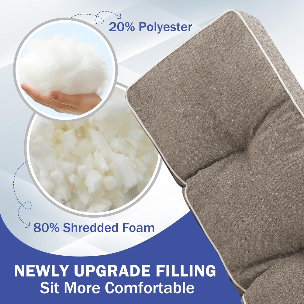 IPYNBAP close-up of tufting and piping displaying stable fill and long-lasting shape benefit