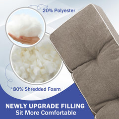 IPYNBAP close-up of tufting and piping displaying stable fill and long-lasting shape benefit