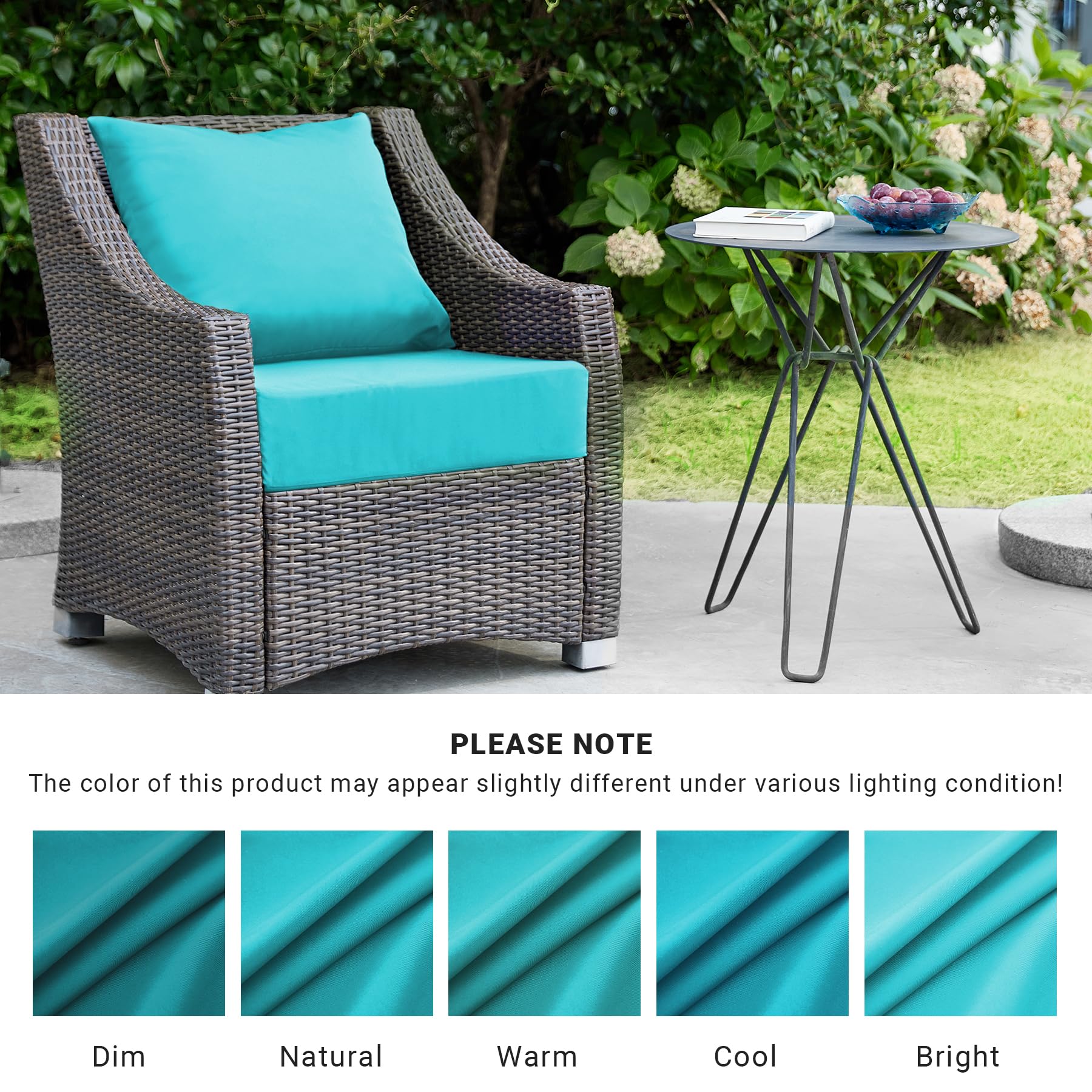 IPYNBAP cushion on patio chair in use enhancing outdoor seating comfort