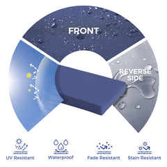 IPYNBAP side profile highlighting 3-inch thickness and supportive foam comfort