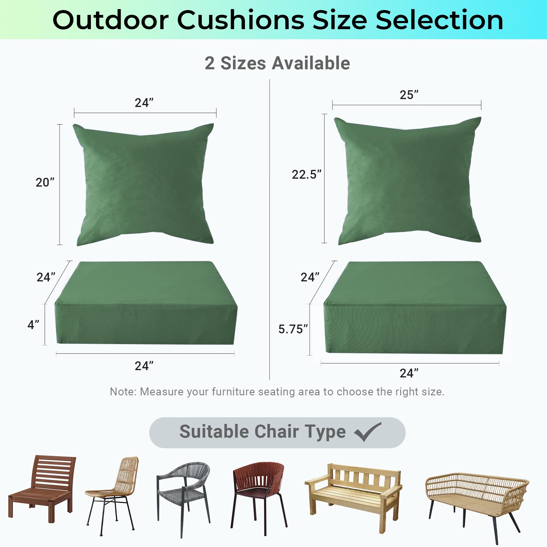 IPYNBAP tied cushions secured to chair showing anti-slip stability