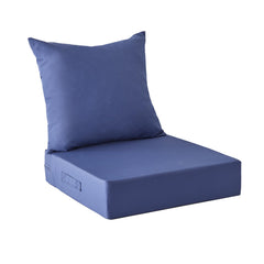 IPYNBAP front view of navy cushion set showing neat fit and weatherproof look