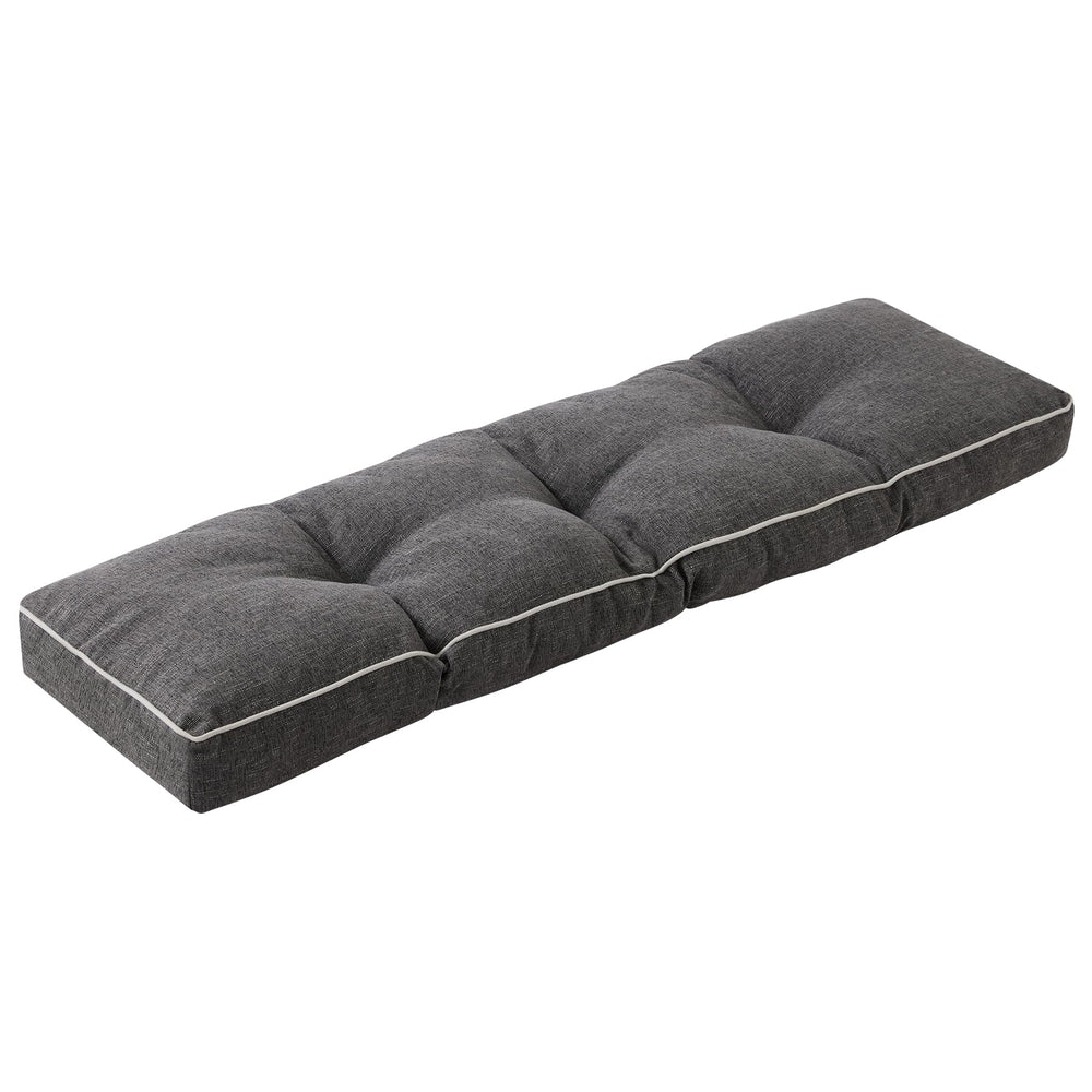 IPYNBAP front view bench cushion on a patio bench showing comfortable seating