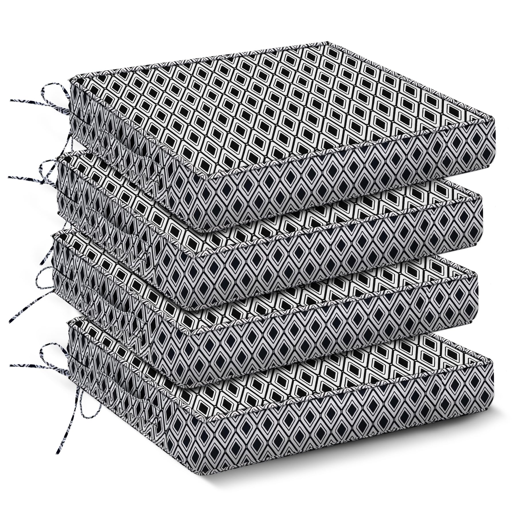 IPYNBAP front view of black geometry cushion showing style and comfort