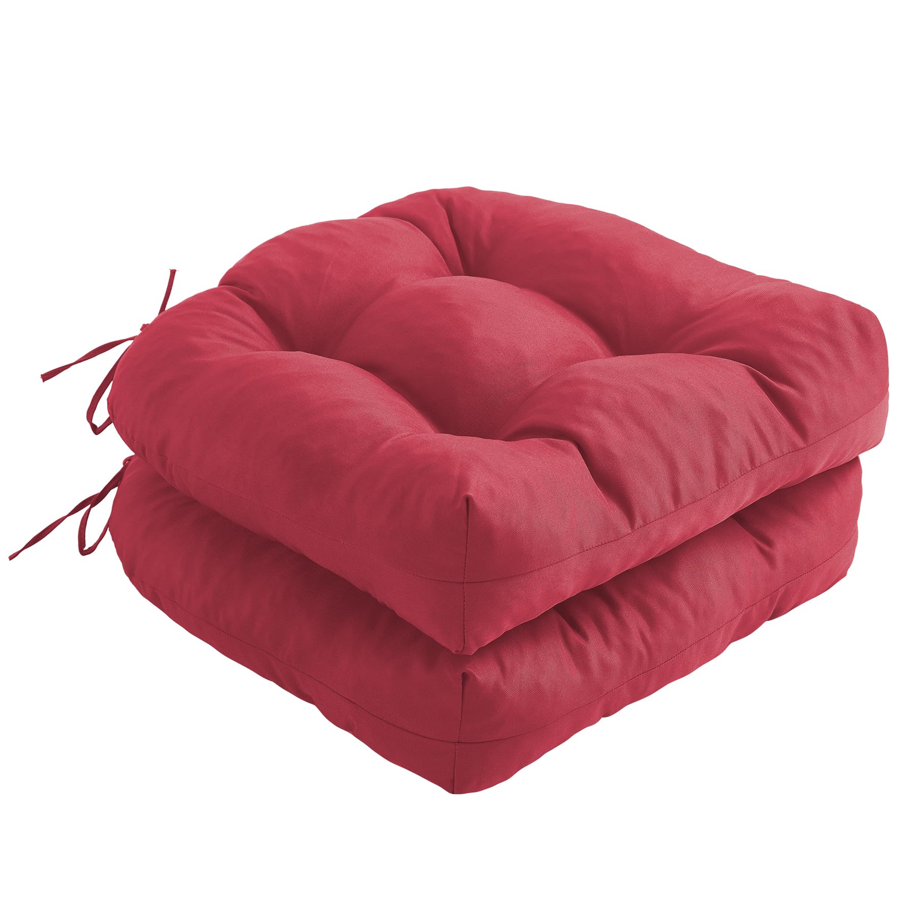 IPYNBAP front view burgundy cushion showing tidy tufted design and color benefits