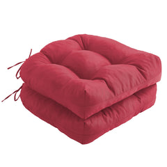 IPYNBAP front view burgundy cushion showing tidy tufted design and color benefits