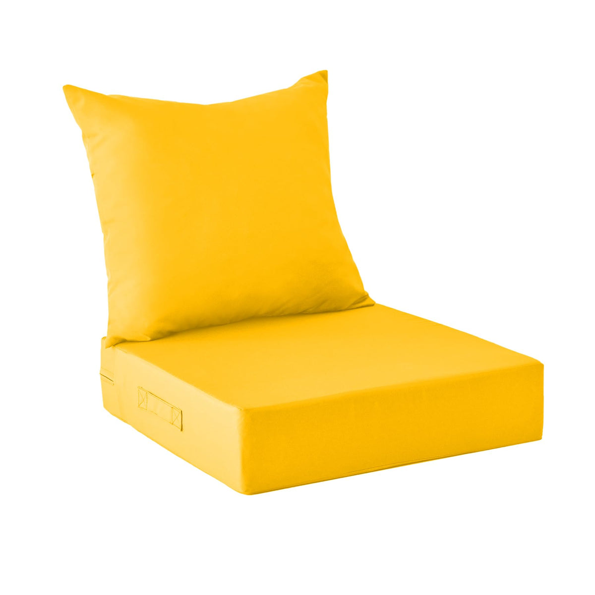 IPYNBAP front view yellow cushion showing full seat and back comfort