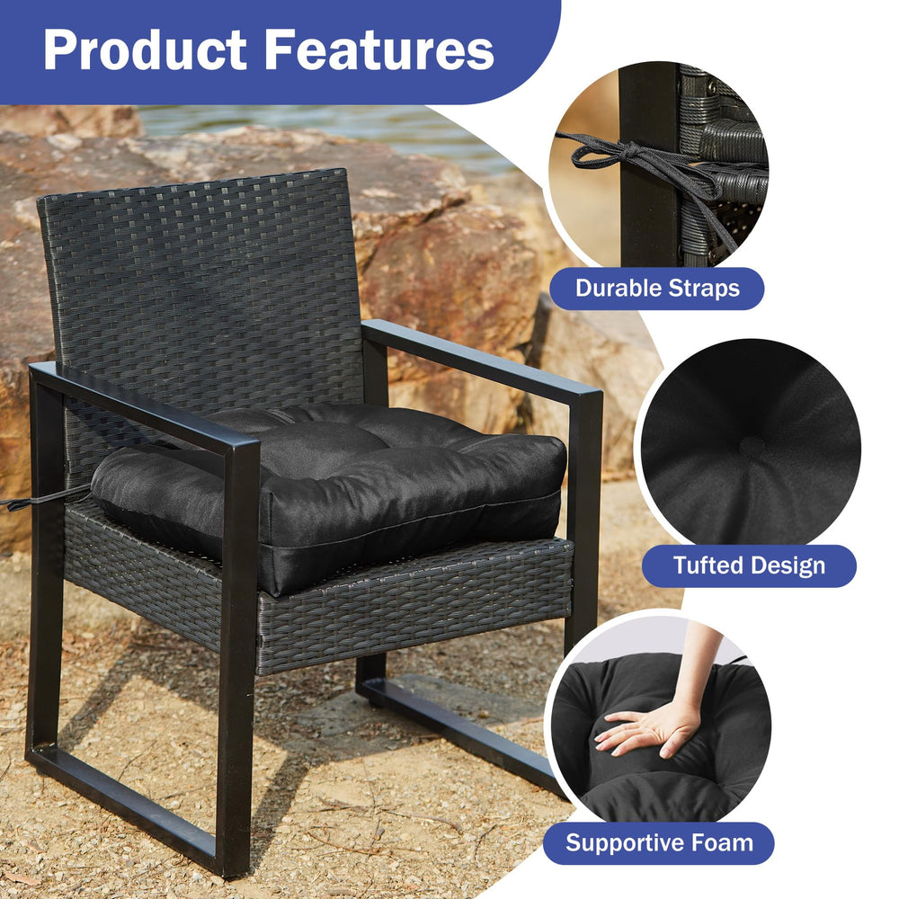 IPYNBAP cushion on outdoor dining chair providing comfy seating for meals