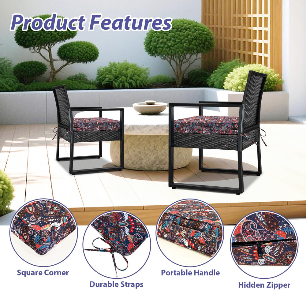 IPYNBAP cushions on patio dining chairs displaying enhanced comfort and style benefit