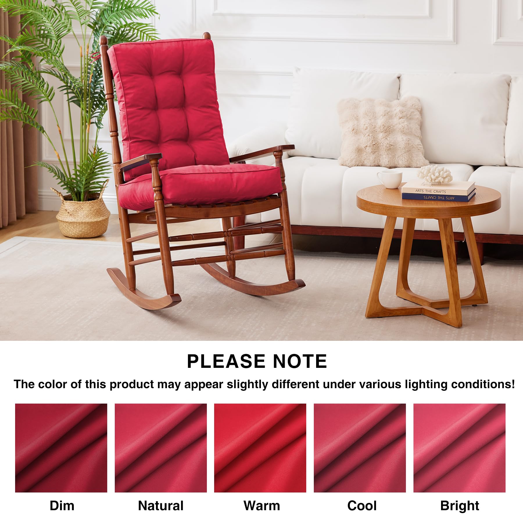 IPYNBAP porch rocker with cushions showing outdoor styling benefit