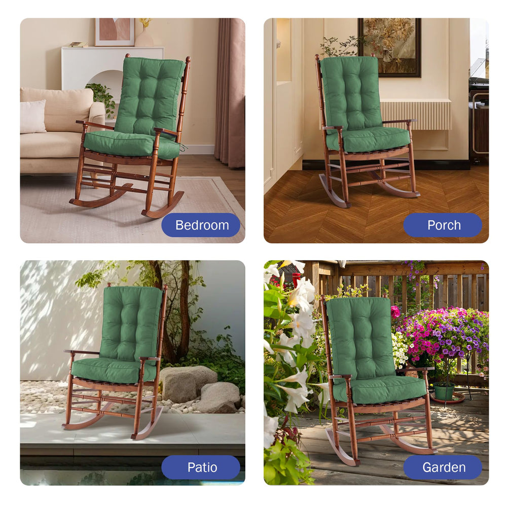 IPYNBAP lifestyle porch scene showcasing dark green cushions enhancing space