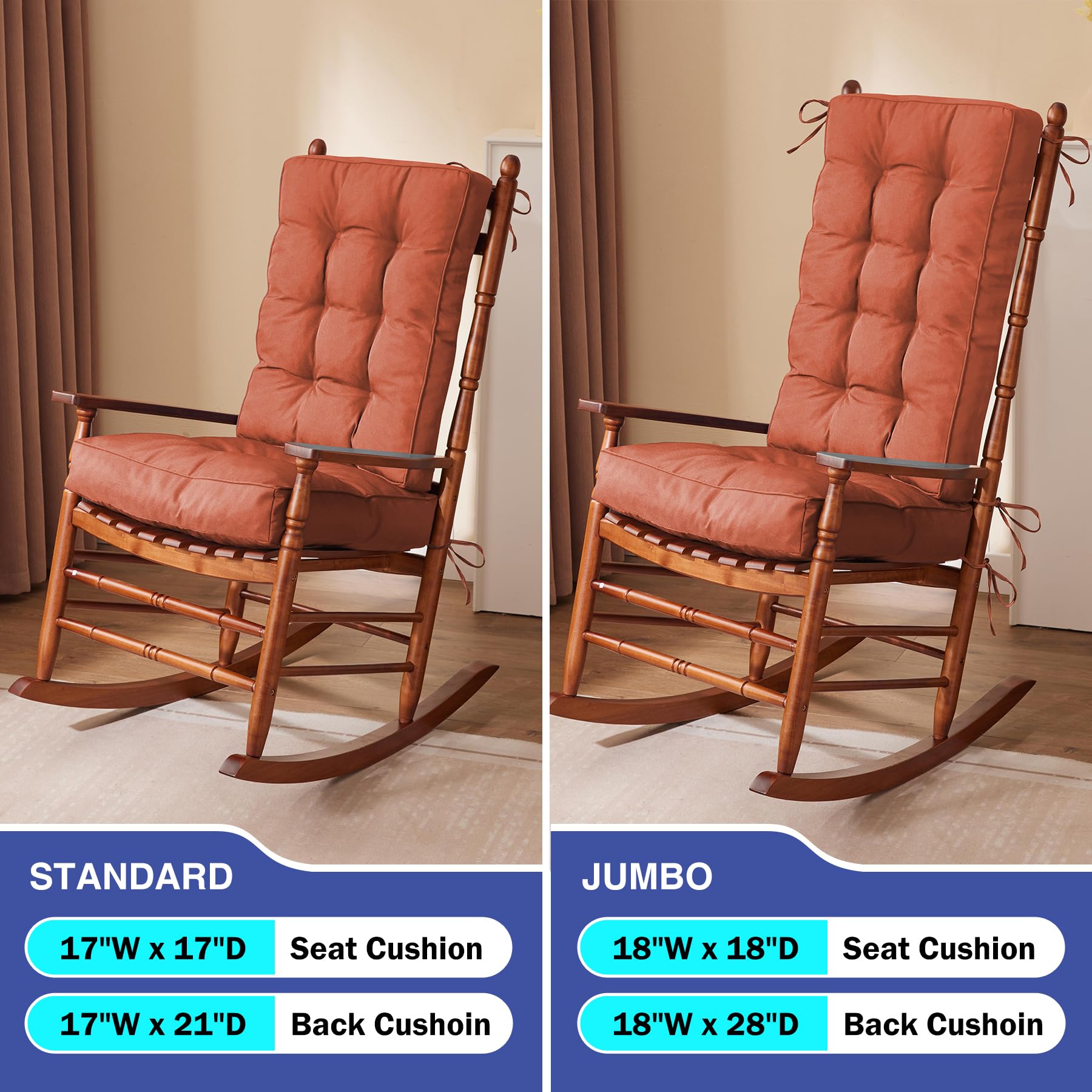 IPYNBAP cushion on chair with ruler showing true 18x18 seat size