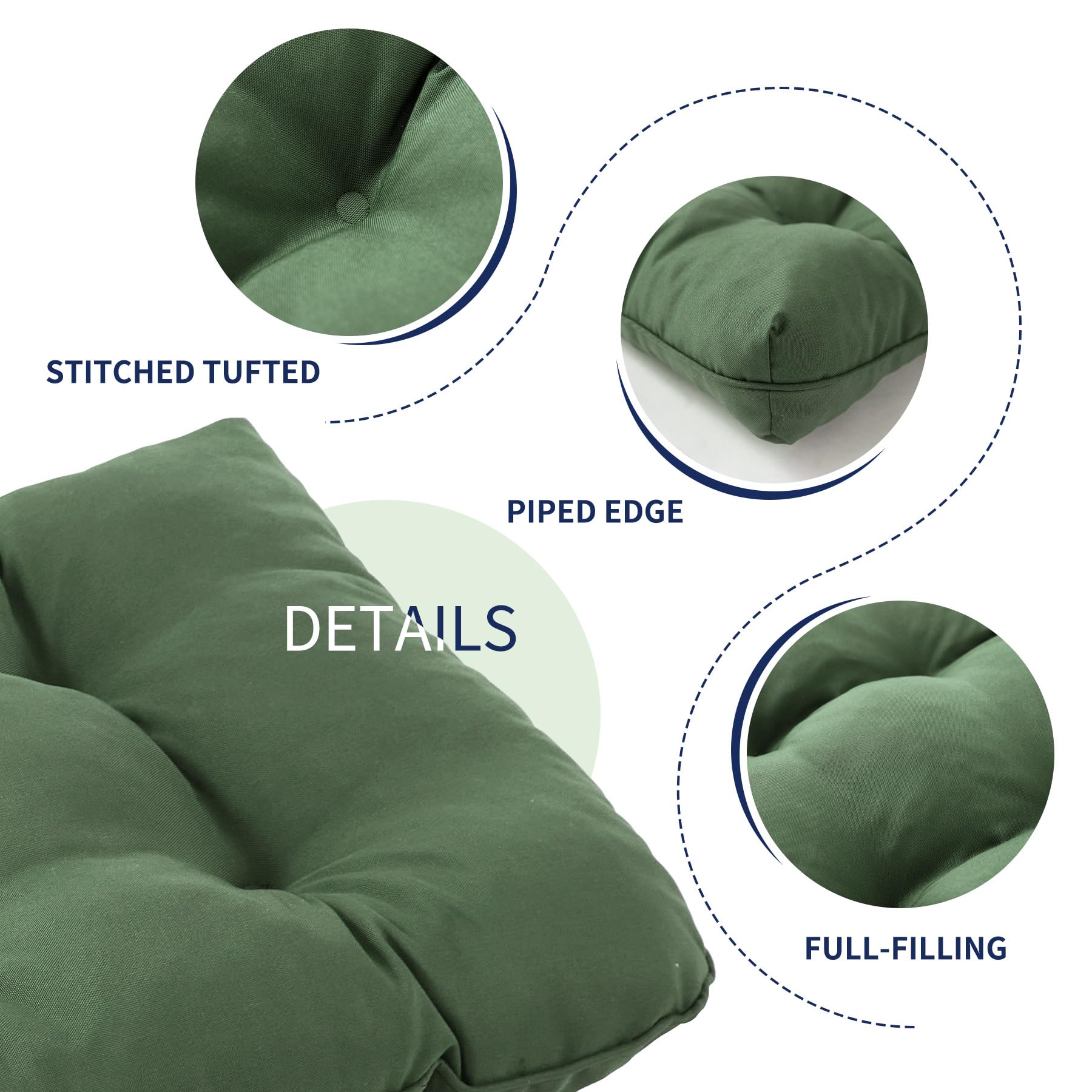 IPYNBAP cushion on bench showing size and fit comparison