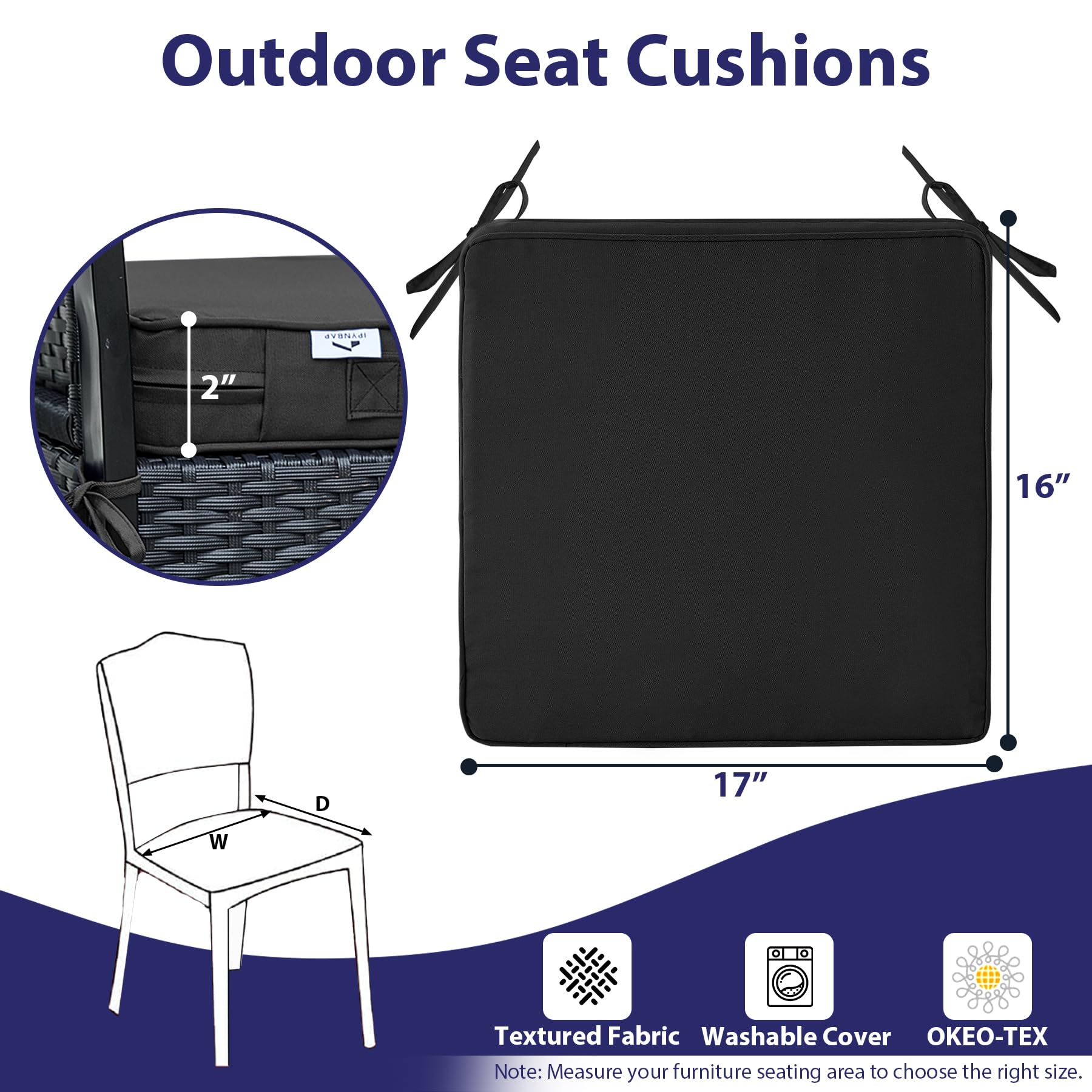 IPYNBAP four cushions styled on outdoor dining set improving comfort and aesthetics