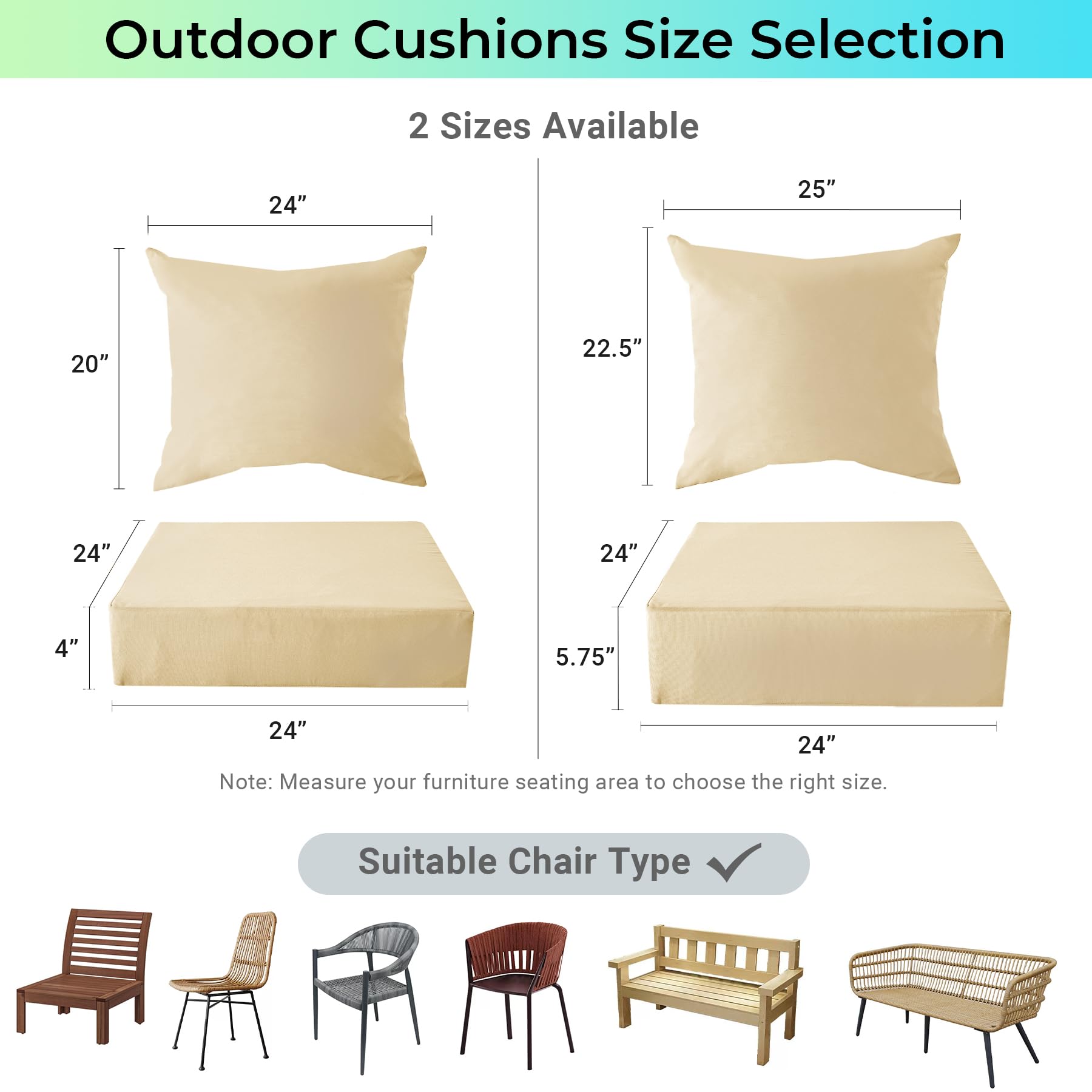 IPYNBAP cushion on standard chair showing true-to-size fit and scale