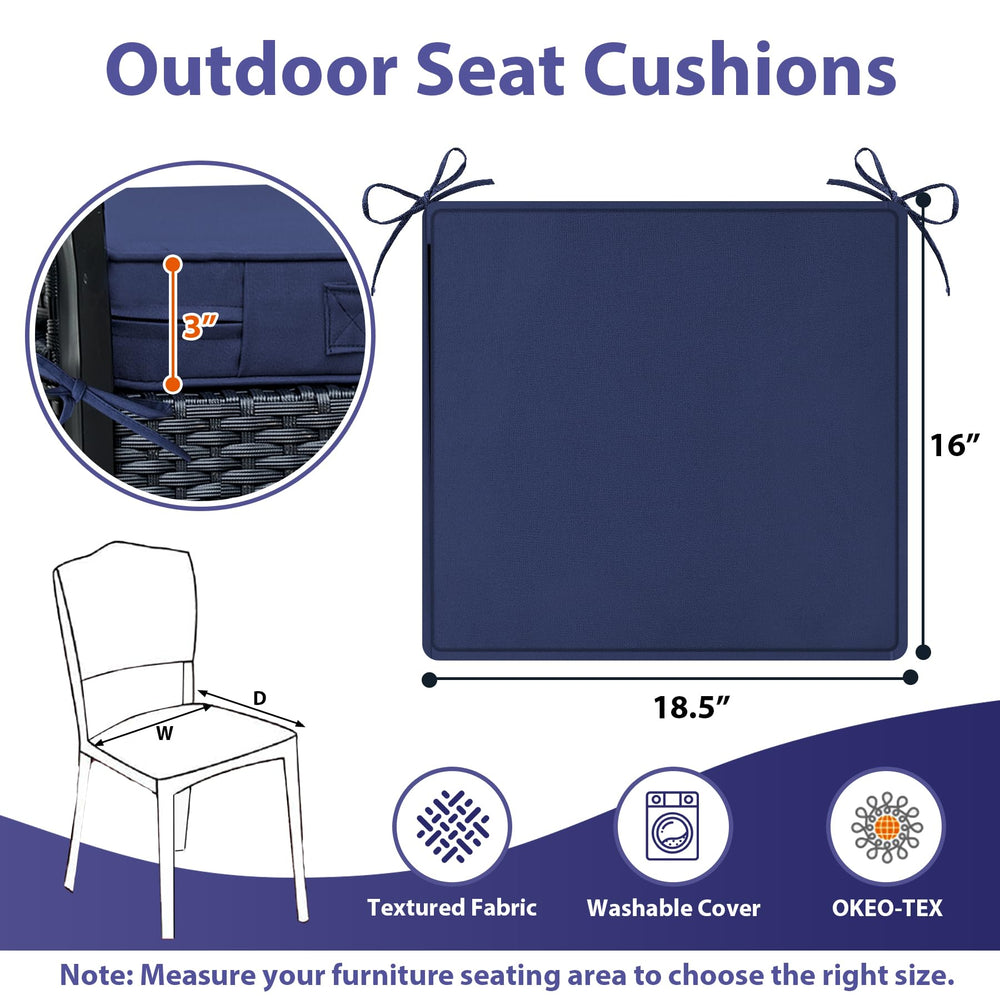 IPYNBAP cushion with ruler showing 18.5x16x3-inch scale for correct fit
