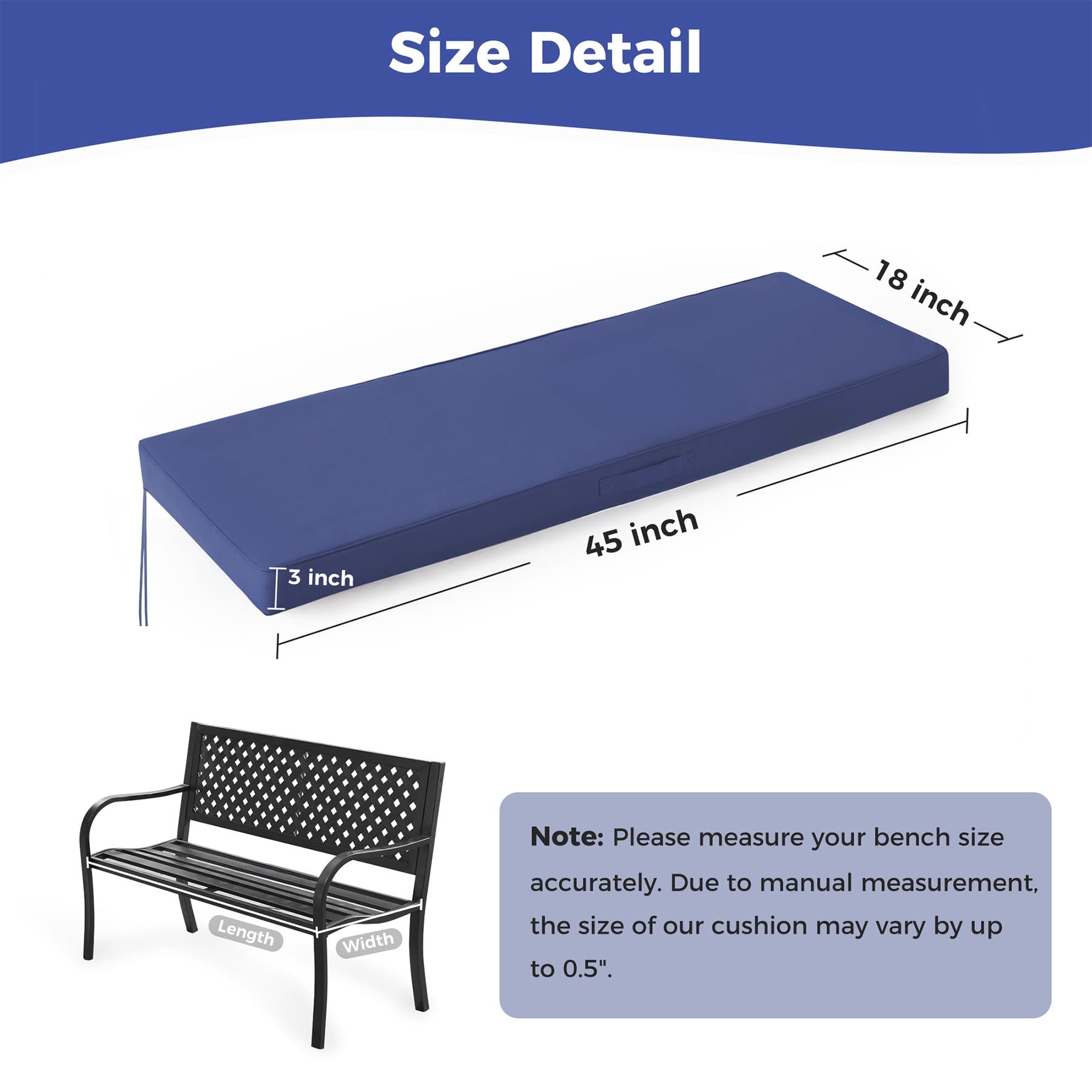 IPYNBAP secure tie straps close-up keeping cushion firmly attached to bench