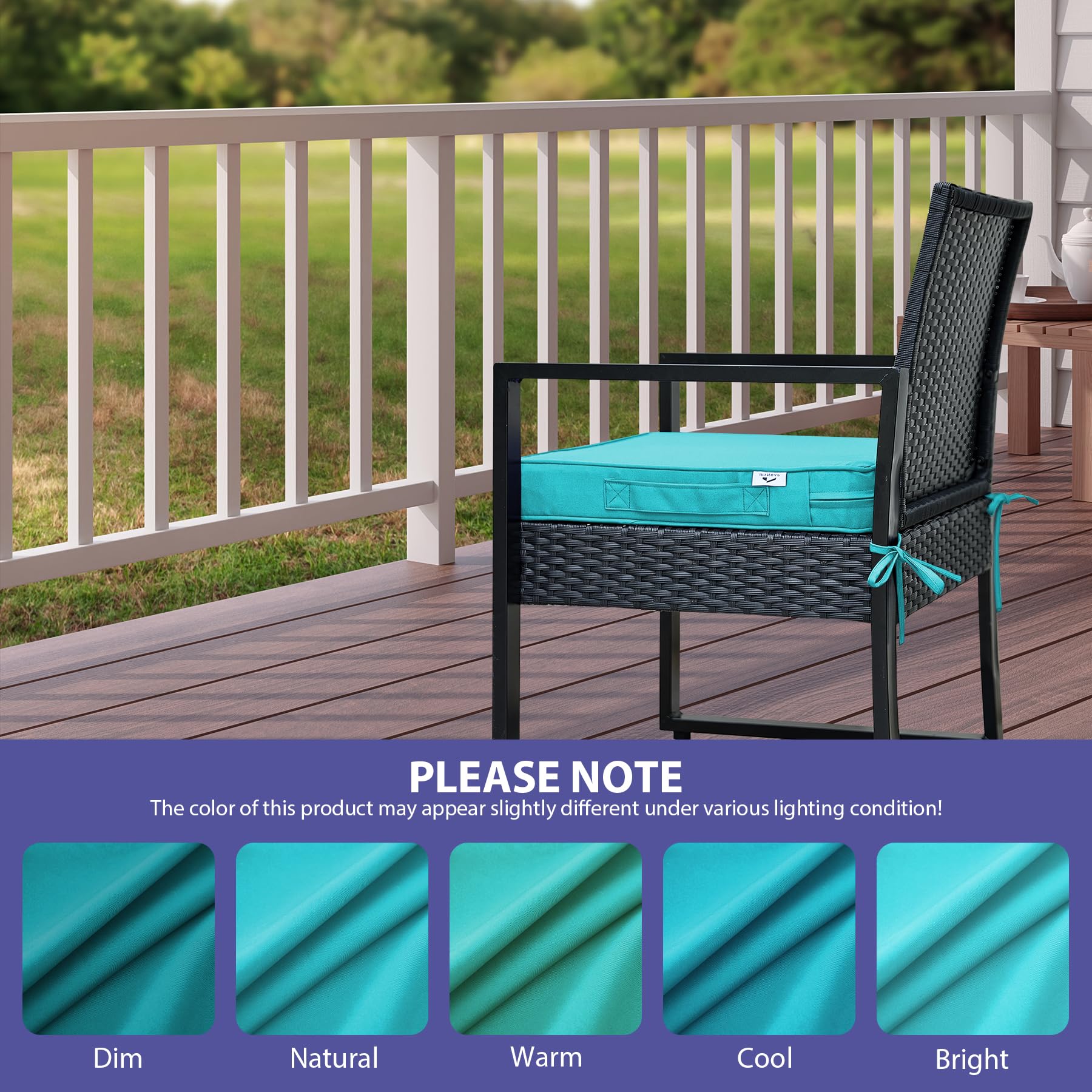 IPYNBAP cushion beside ruler showing 19x19x3 size for correct fit
