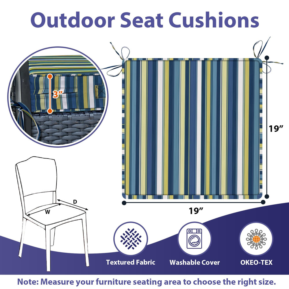 IPYNBAP tied cushion secured to chair back showing stable placement and wind resistance