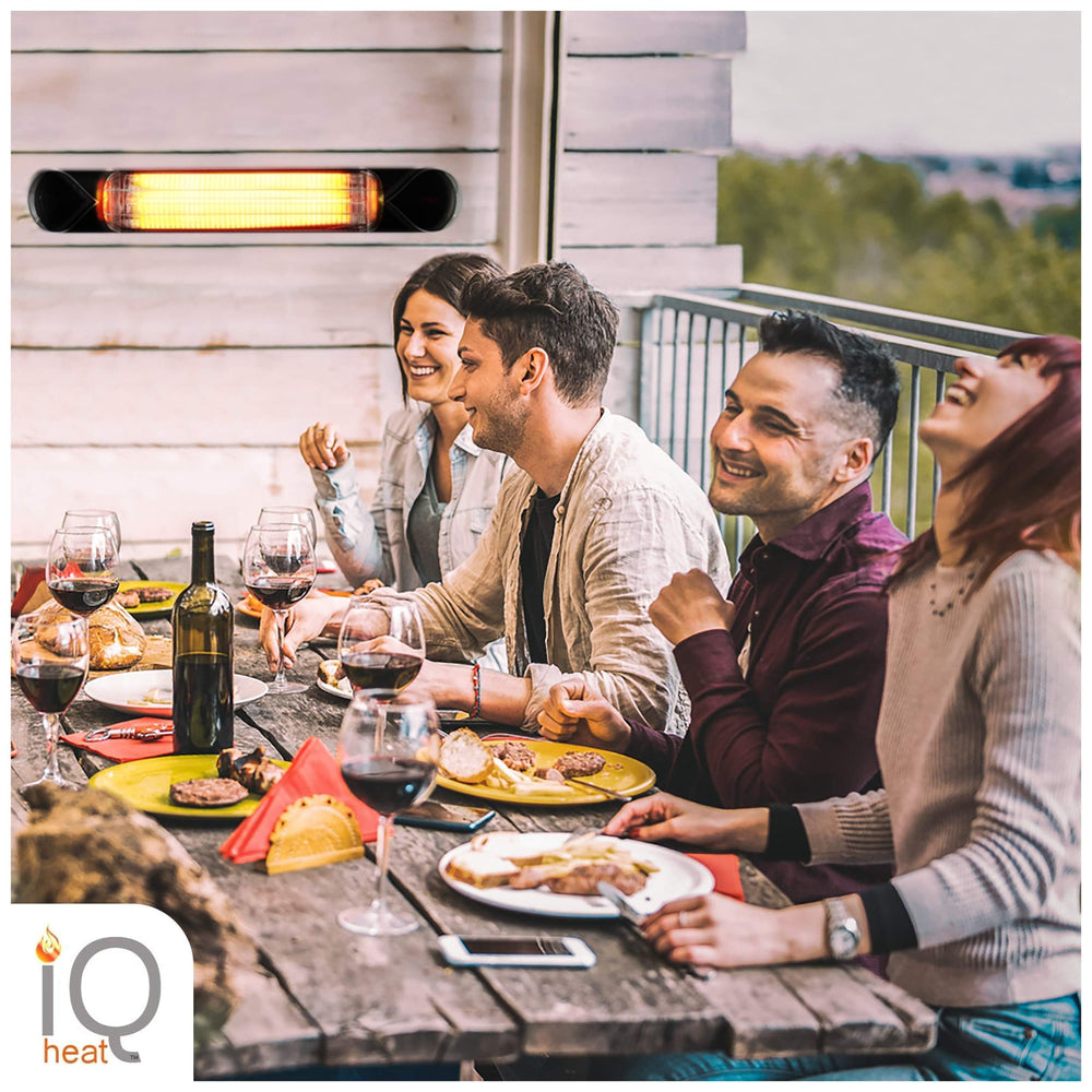 IQ HEAT close-up of carbon emitter highlighting instant radiant warmth