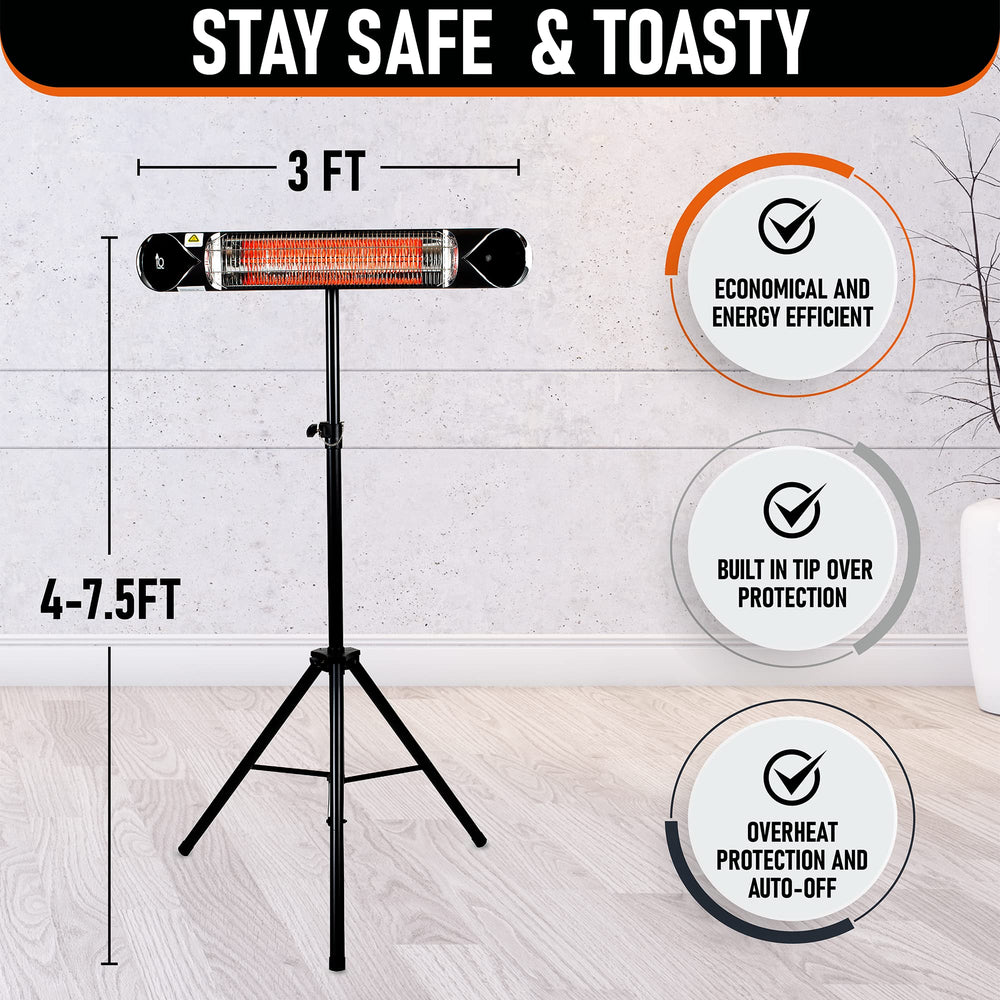 IQ HEAT handheld remote demonstrating easy power and comfort control