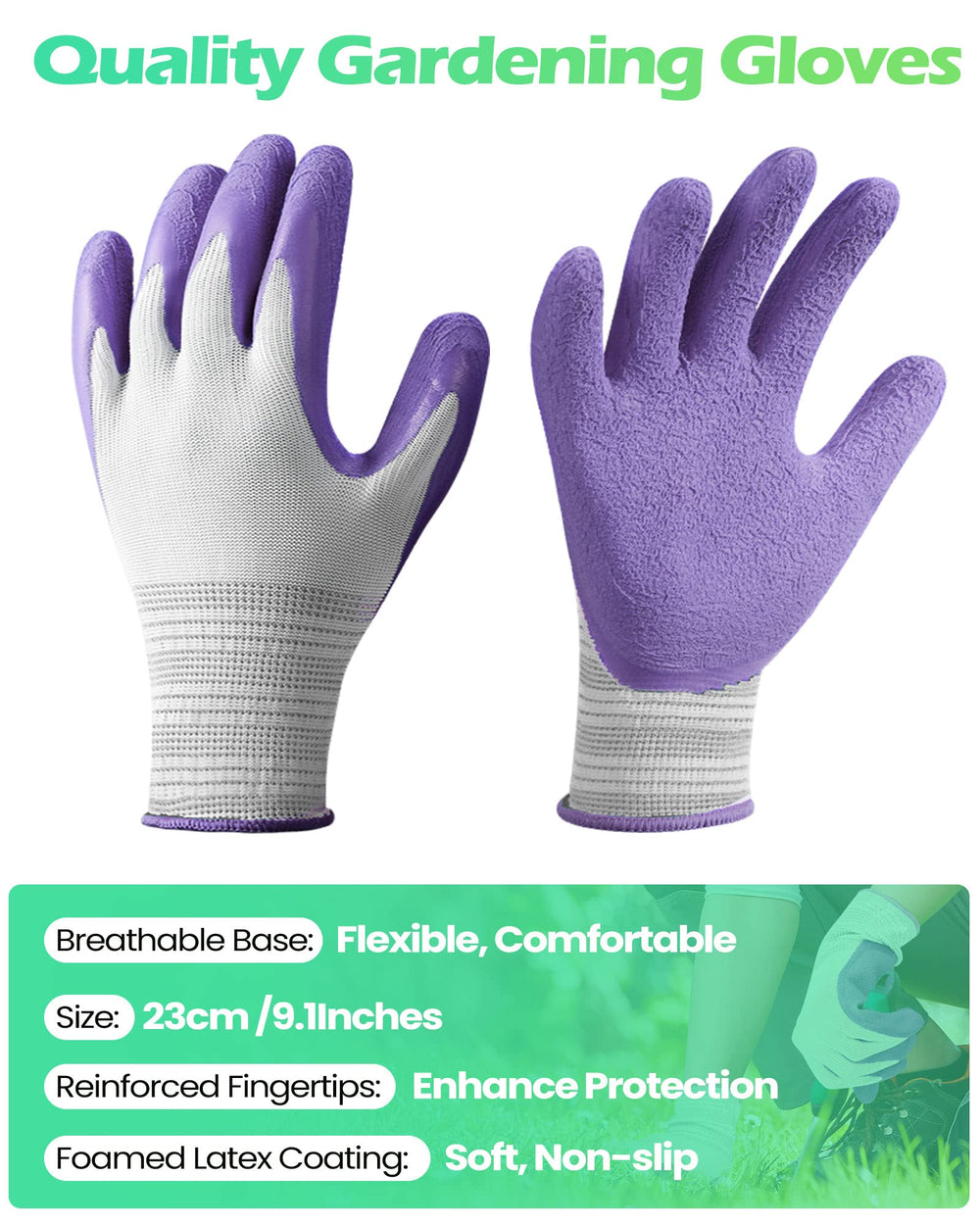 Irenare rubber-coated palm close-up highlighting improved grip