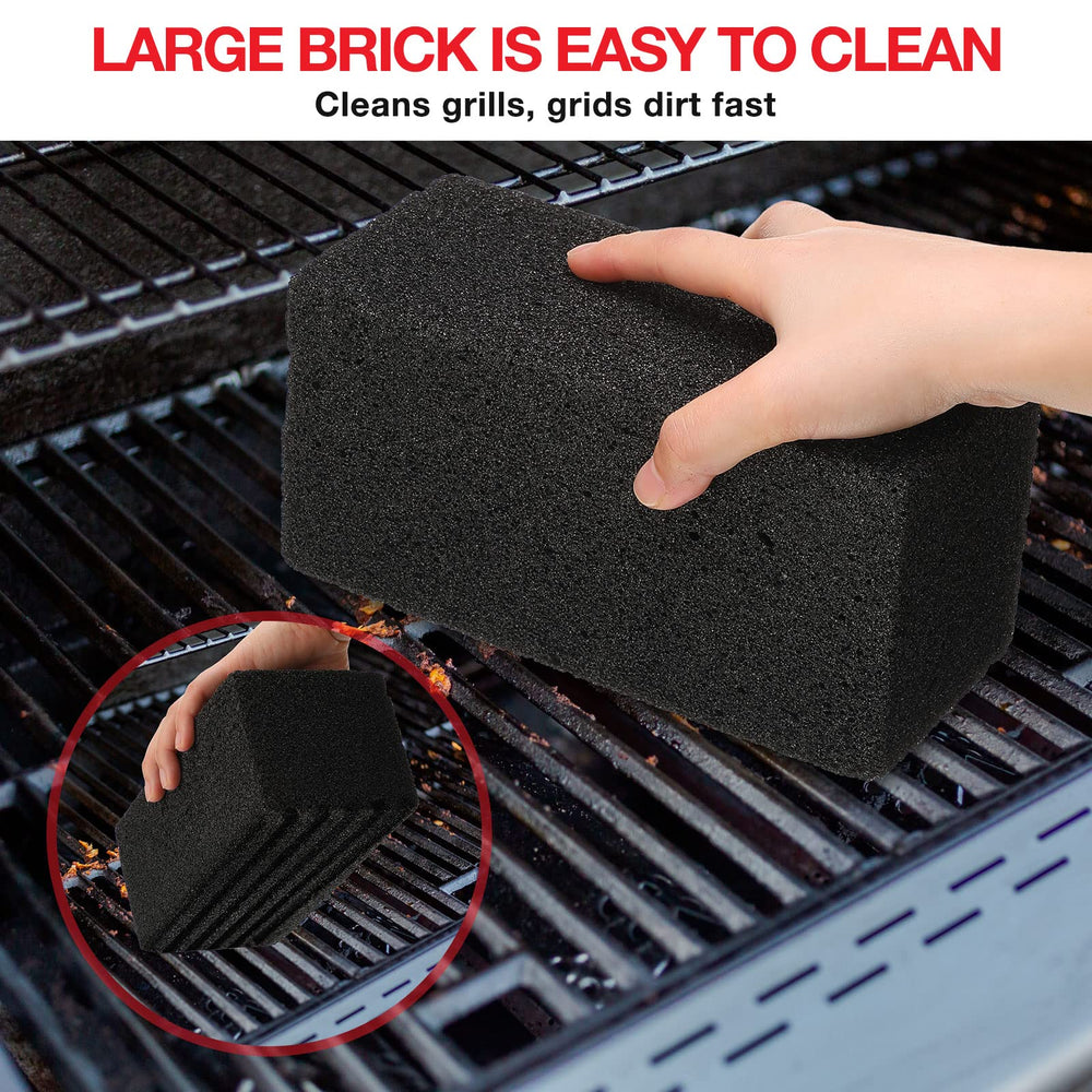Irenare brick cleaning a stainless flat-top griddle restoring surface quickly