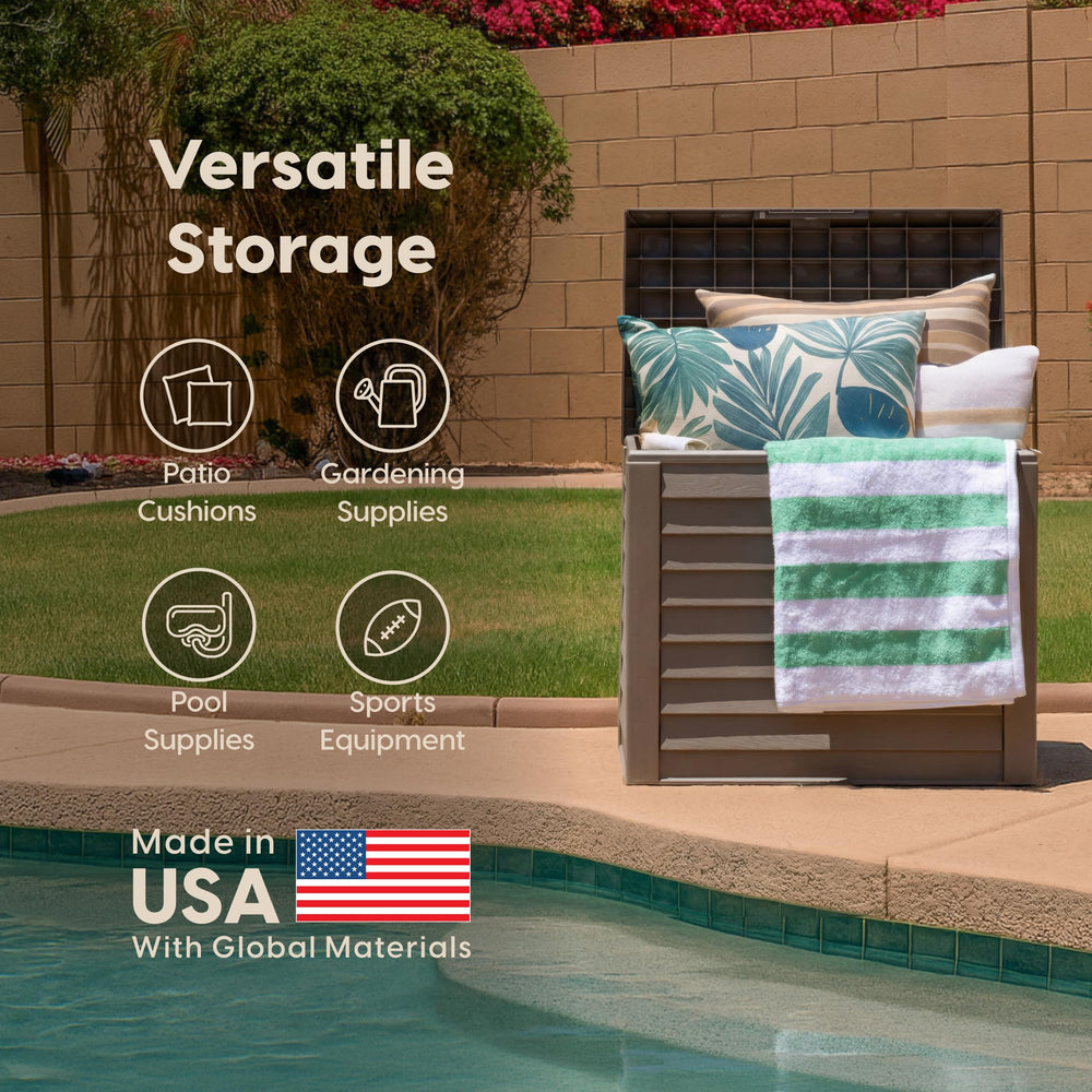 IRIS USA on patio staged with plants to show decor-friendly design