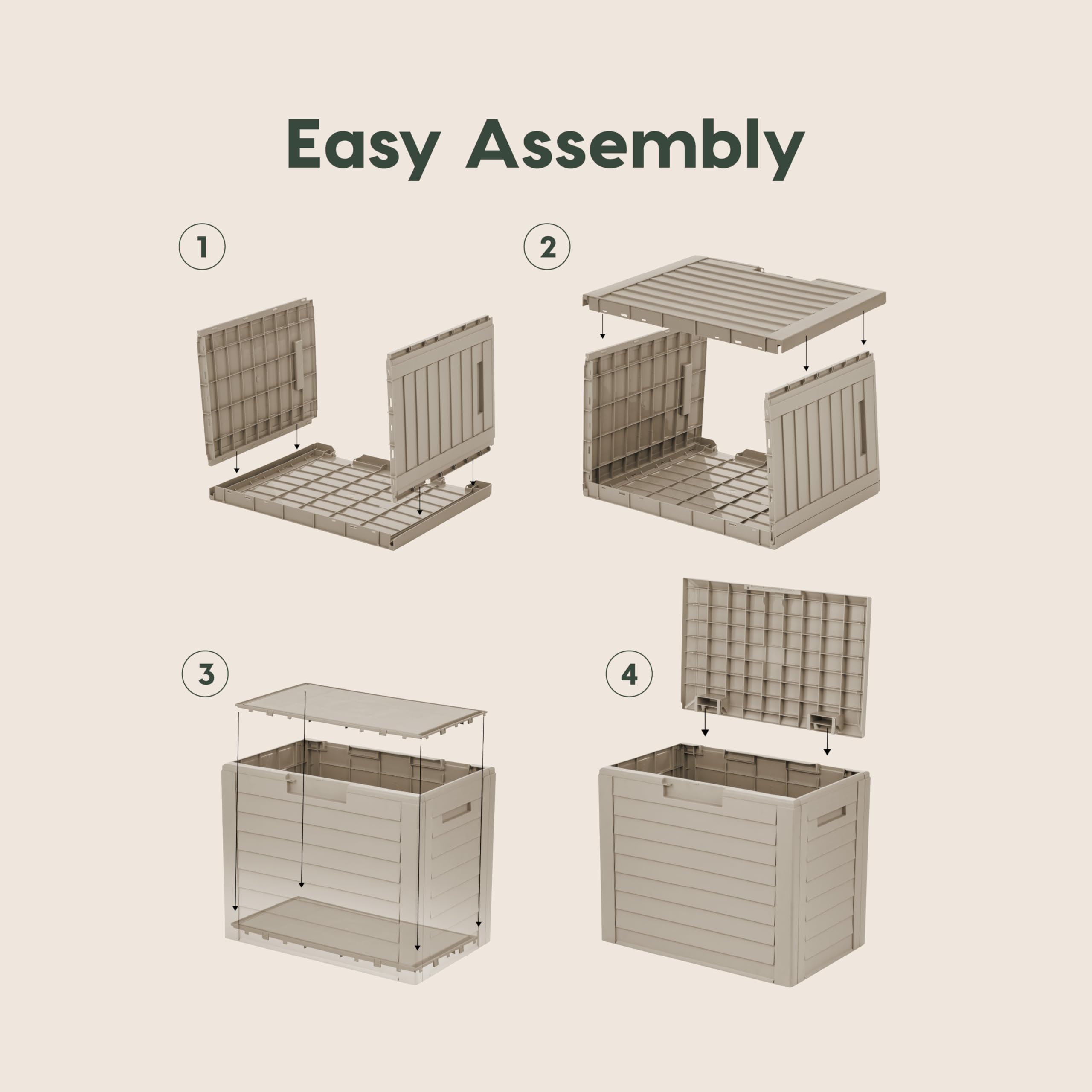 IRIS USA deck box open interior displaying roomy 35-gallon capacity