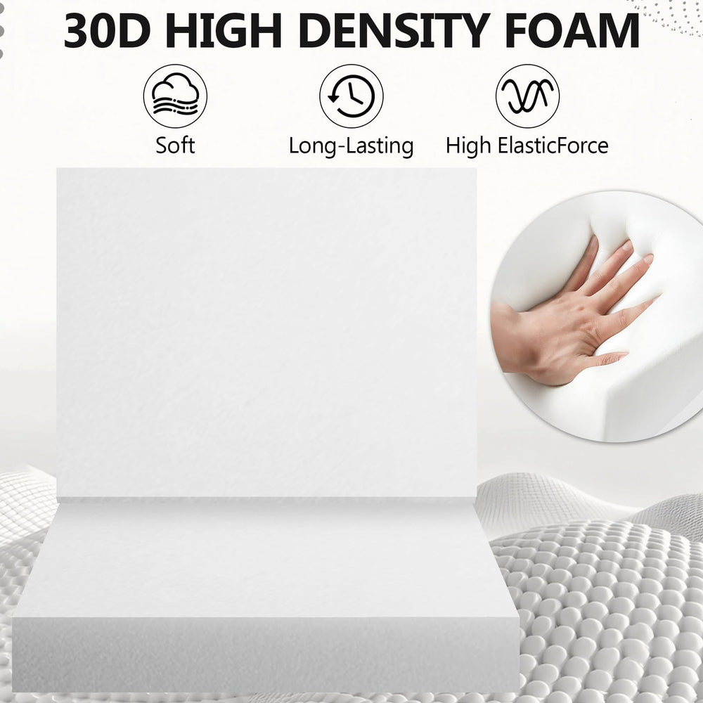 Iristykilin foam edge detail showing 4-inch supportive thickness