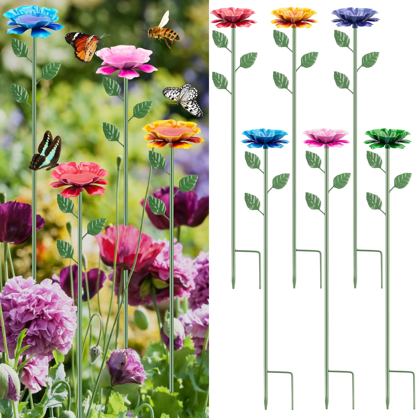 IRmm flower bath front view showing colorful petals and pollinator-friendly design