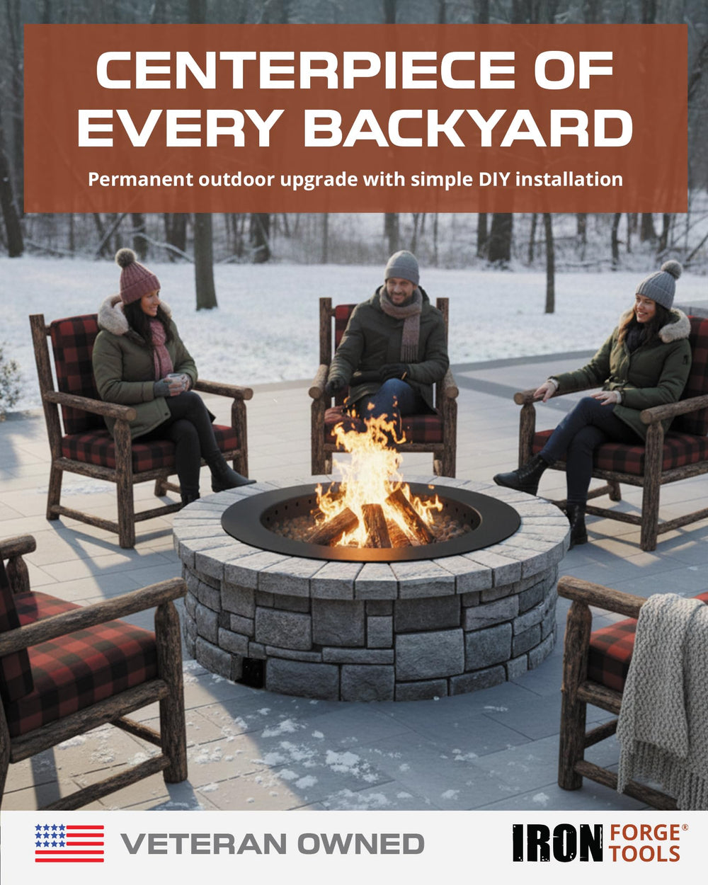 Iron Forge Tools assembled insert inside ground pit showing improved airflow and safer containment