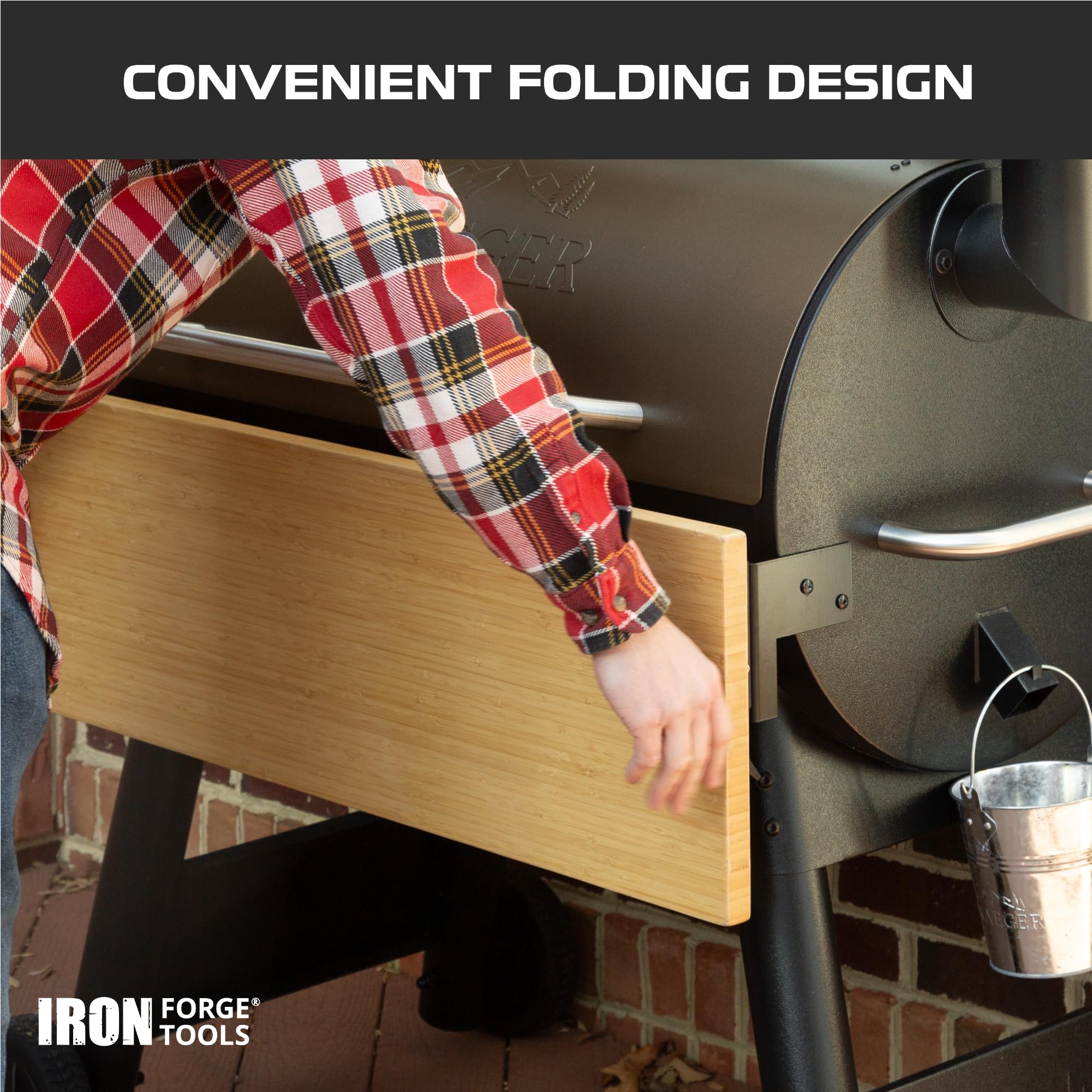 Iron Forge Tools metal bracket and included hardware showing stable mounting benefit