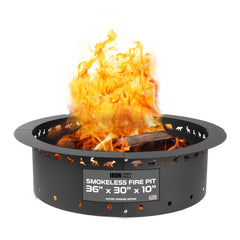 Iron Forge Tools front view of 36-inch fire ring showing clean edges and durable finish for lasting use