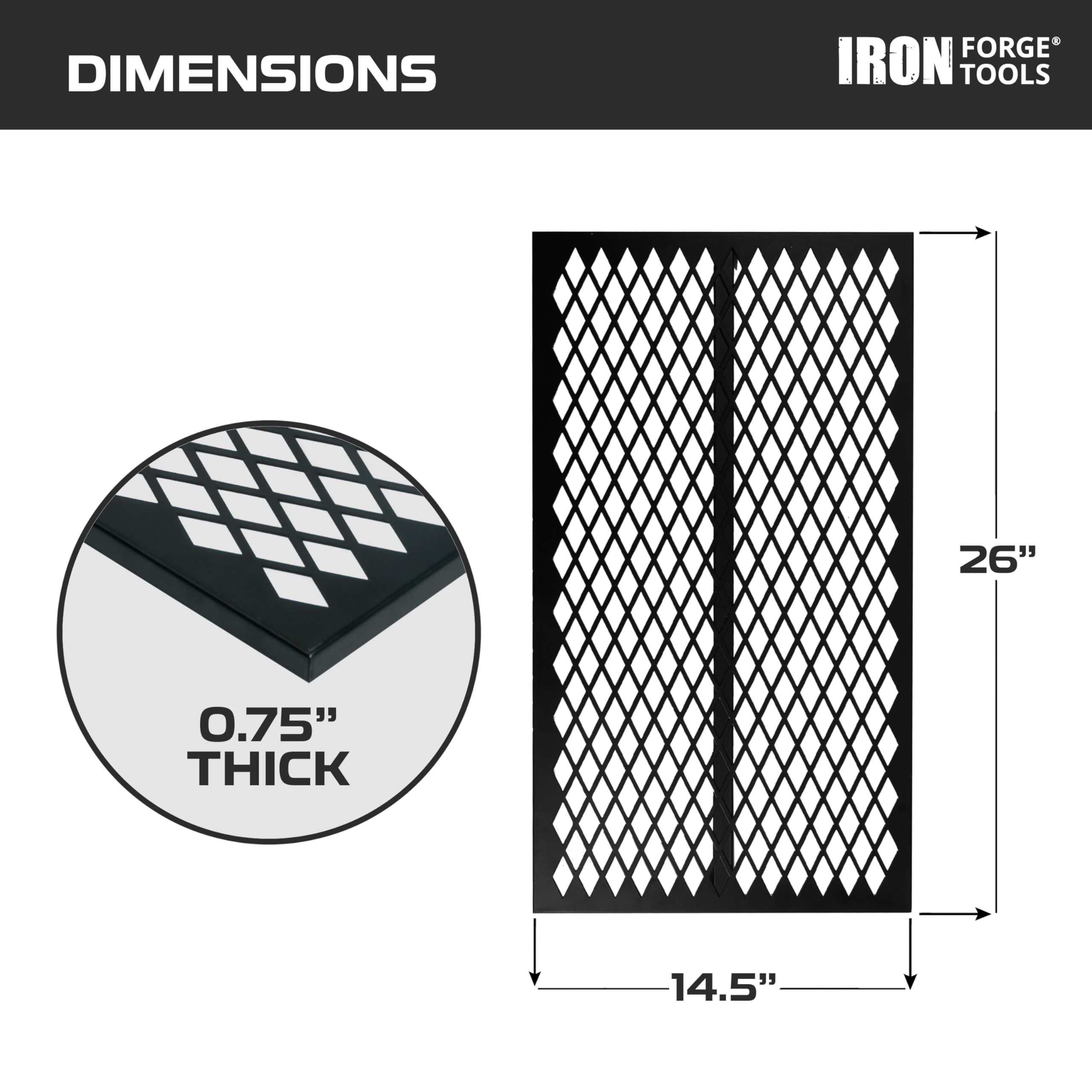 Iron Forge Tools close-up of powder-coated steel texture for rust resistance