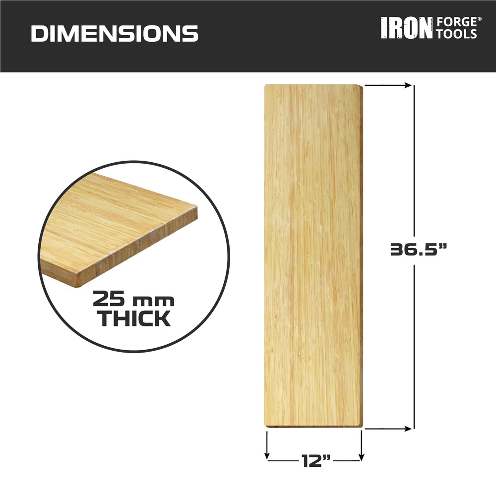 Iron Forge Tools close-up of wood grain highlighting durable hardwood surface