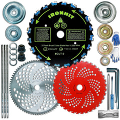 IRONHIT blades and adapter kit shown, clear kit organization and hardware benefit