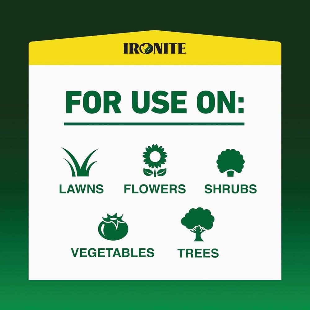 30 lb Ironite bag next to shovel for scale illustrating bag size and handling convenience