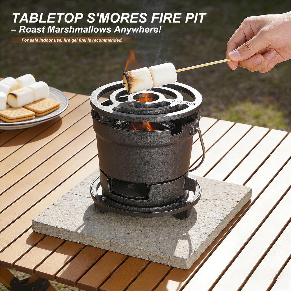 IronMaster s'mores grate with marshmallows toasting, great for indoor or outdoor treats